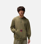 Brooklyn Fleece Pullover Mens Hoodie - Olive/Black