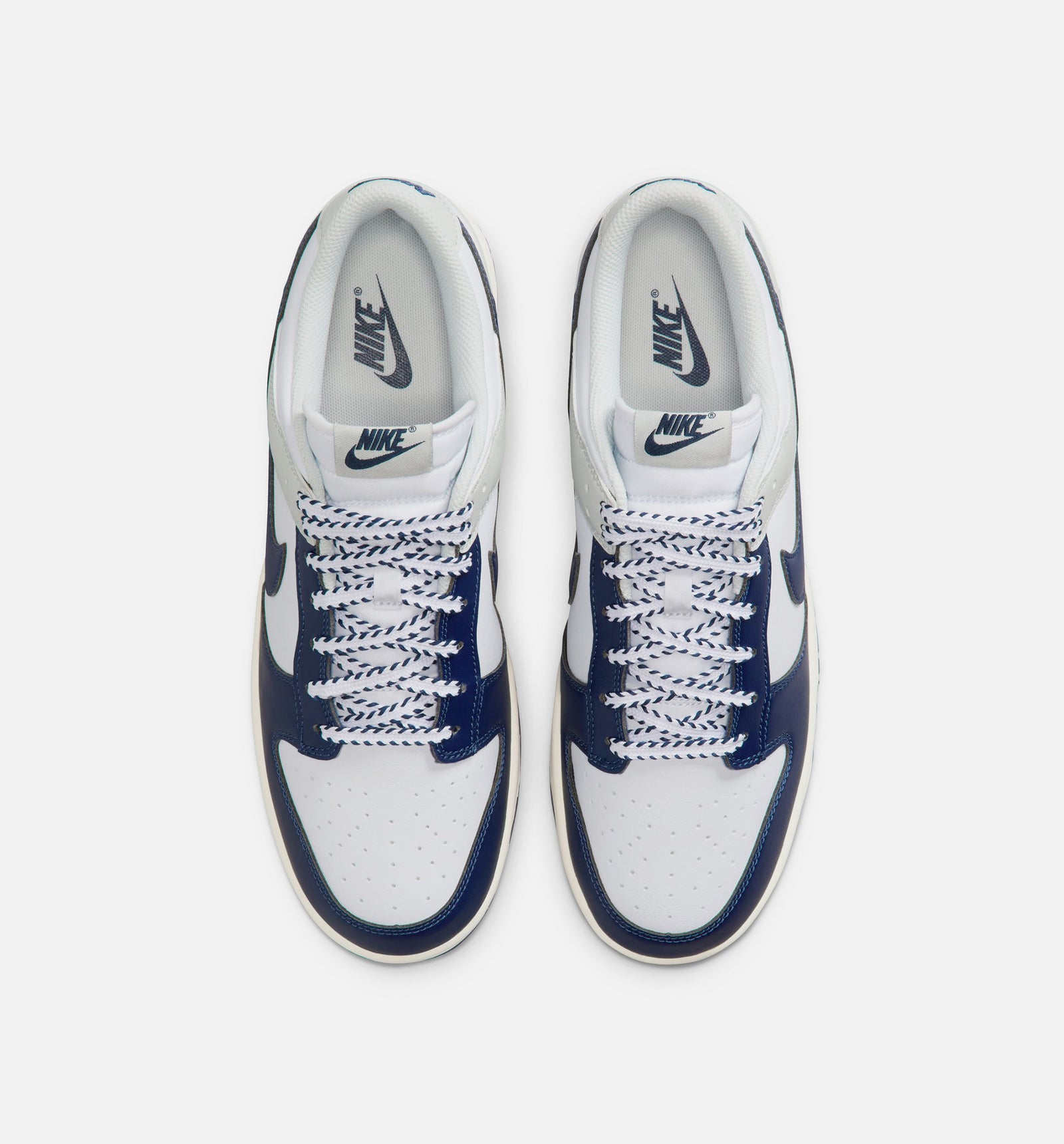 Nike IM2222-101 Dunk Low Mens Lifestyle Shoe - White/Midnight Navy