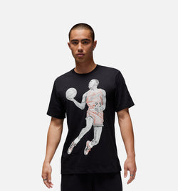 JORDAN FZ1936-010
 J Dot Graphic Mens Short Sleeve Shirt - Black Image 0