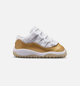 Air Jordan 11 Retro Low Mothers Day Infant Toddler Lifestyle Shoe - White/Metallic Gold/Team Gold