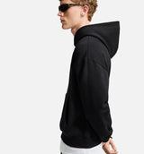 Solo Swoosh Fleece Pullover Mens Hoodie - Total Black/Sail
