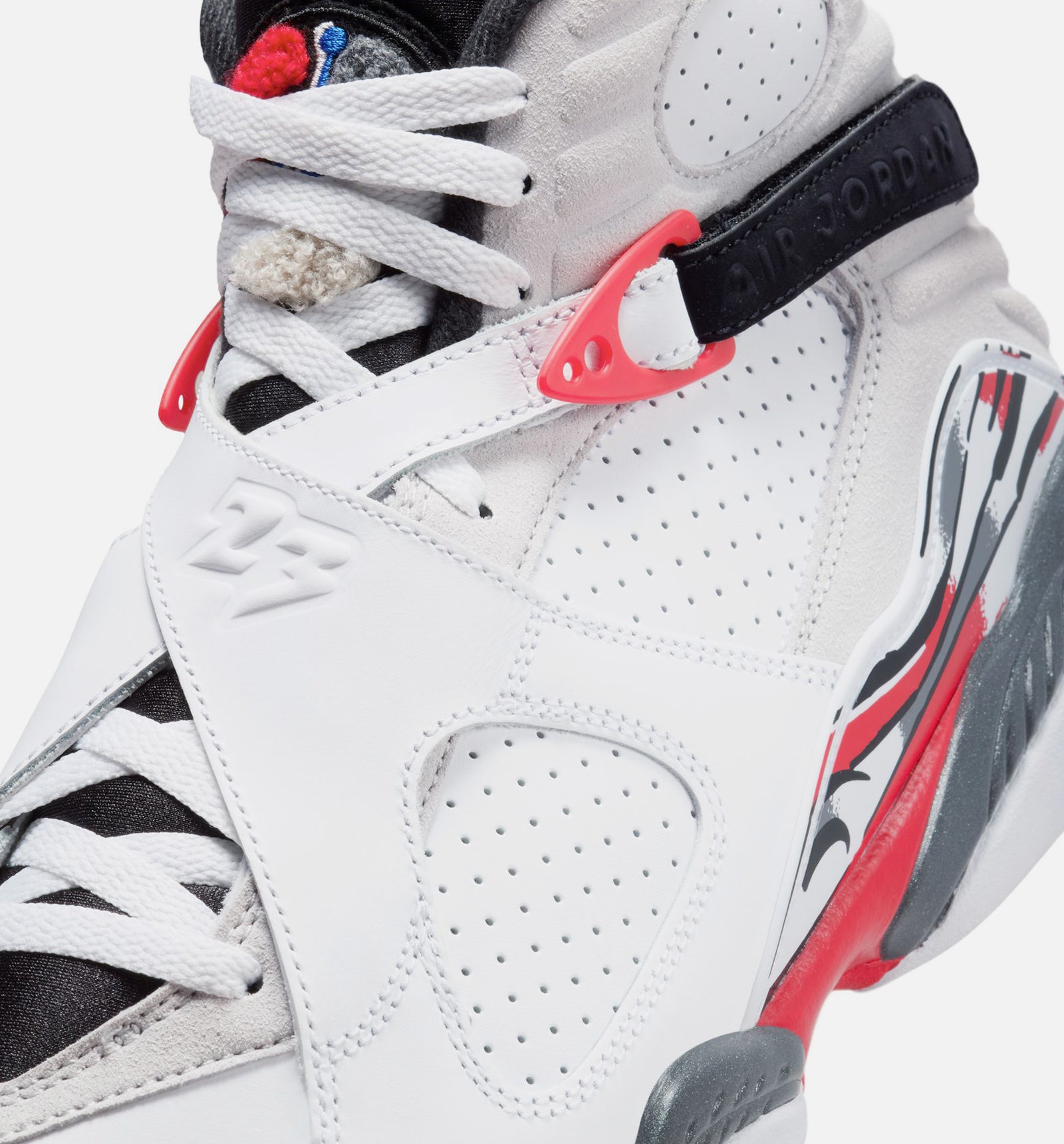 Air Jordan 8 ホワイト/マルチカラー Jordan 305381-100 Air Jordan 8 Retro White And True Red Mens