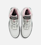 Air Jordan 5 Retro Medium Soft Pink Mens Lifestyle Shoe - White/Soft Pink/Black