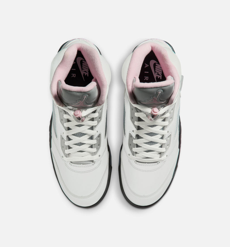Air Jordan 5 Retro Medium Soft Pink Mens Lifestyle Shoe - White/Soft Pink/Black