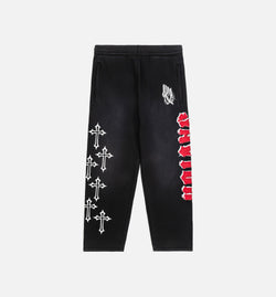 CTHDRL MRSP02
 The Savior Straight Fleece Jogger Mens Pant - Black/Red Image 0