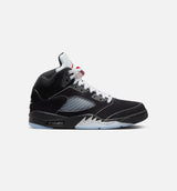 Air Jordan 5 Retro Reimagined Mens Lifestyle Shoe - Black/White/Metallic Silver/Fire Red