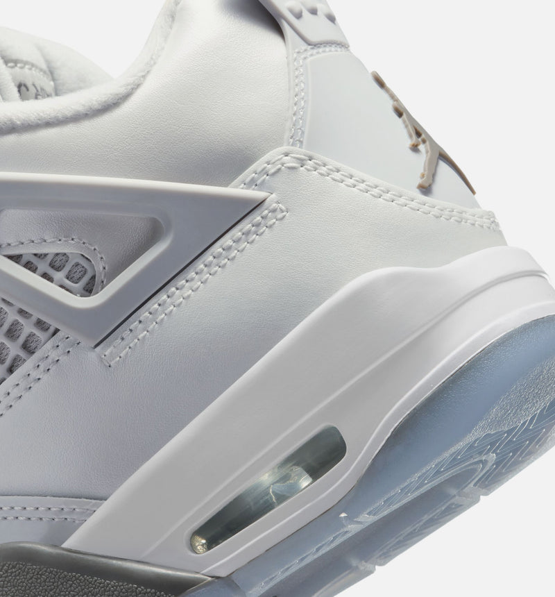 Air Jordan 4 Retro Blue Chill Grade School Lifestyle Shoe - Photon Dust/Blue Chill/Flat Pewter/White/Blue Tint