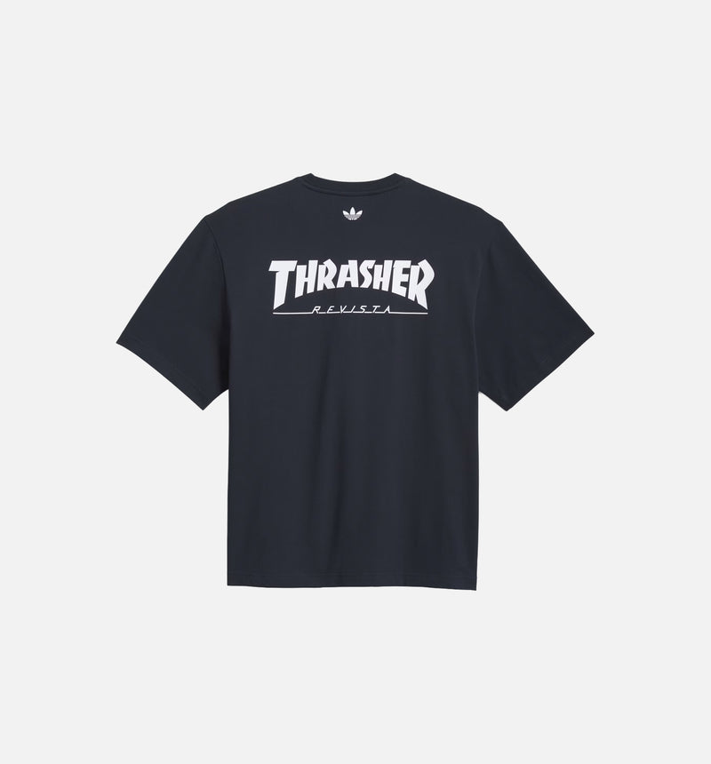 adidas KX4543 Thrasher X AFA Mens Short Sleeve Shirt - Navy/White