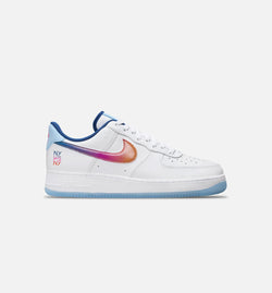 NIKE HF4833-100
 Air Force 1 '07 Mens Lifestyle Shoe - White/Court Blue/Hyper Pink/Bright Mandarin/Aquarius Blue Image 0