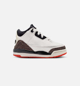 Air Jordan 3 Retro Sail and University Red Infant Toddler Lifestyle Shoe - Sail/Black/University Red/Pale Ivory Free Shipping