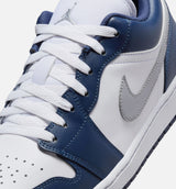 Air Jordan 1 Low Midnight Navy Mens Lifestyle Shoe - Midnight Navy/Wolf Grey