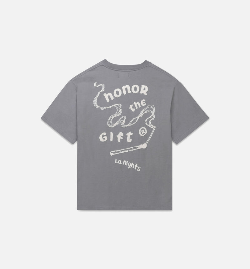 Los Angeles Nights Mens Short Sleeve Shirt - Grey