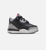 Air Jordan 3 Retro Black Cement Infant Toddler Lifestyle Shoe - Black/Fire Red/Cement Grey/Summit White