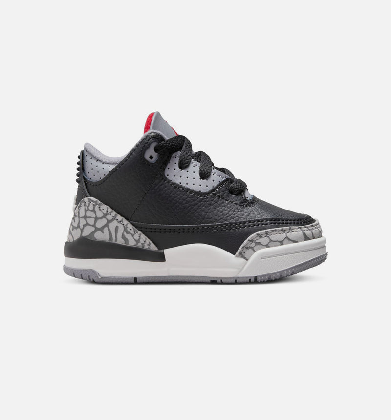 Air Jordan 3 Retro Black Cement Infant Toddler Lifestyle Shoe - Black/Fire Red/Cement Grey/Summit White