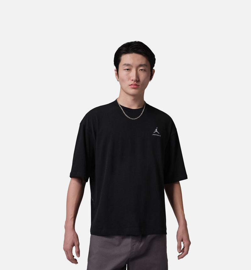 Jordan IQ2151-010 Oversized Mens Short Sleeve Shirt - Black/White