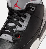 Air Jordan 3 Retro Black Cement Preschool Lifestyle Shoe - Black/Fire Red/Cement Grey/Summit White