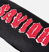 The Savior Straight Fleece Jogger Mens Pant - Black/Red