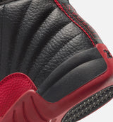 Air Jordan 12 Retro Flu Game Preschool Lifestyle Shoe - Black/Varsity Red