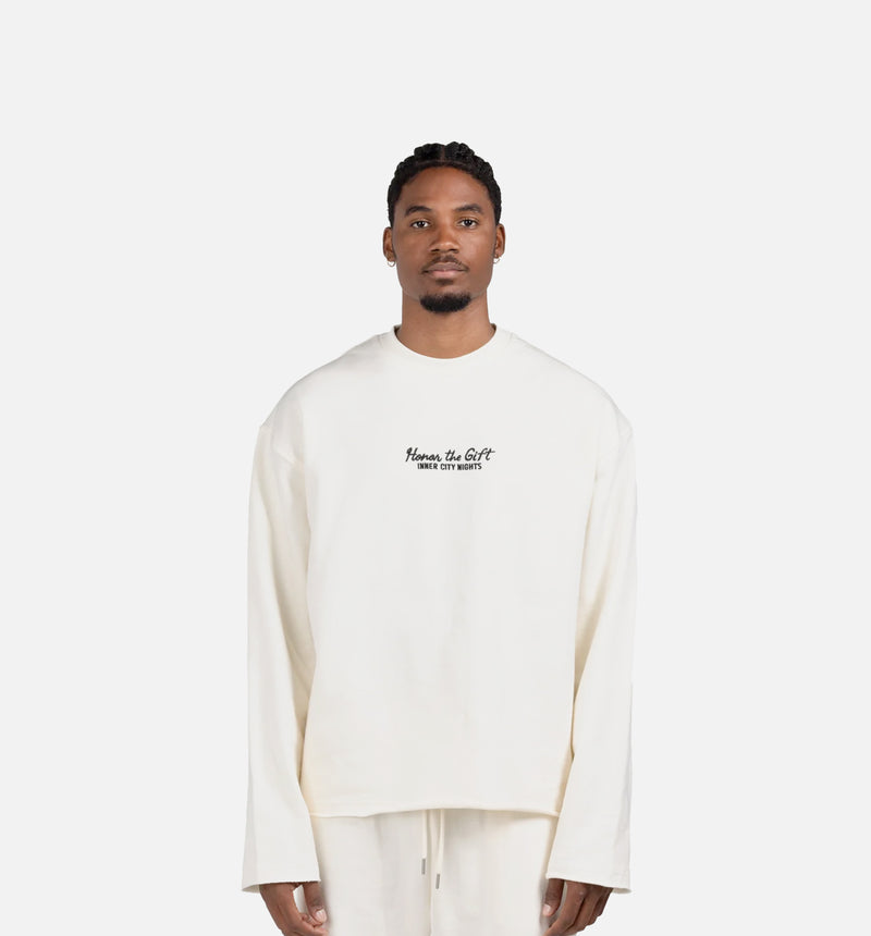 1988 Drive In Mens Long Sleeve Shirt - White