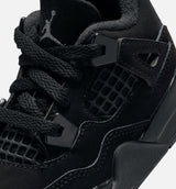Air Jordan 4 Retro Black Cat Infant Toddler Lifestyle Shoe - Black/Black/Light/Graphite