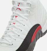 Air Jordan 12 Retro Taxi Flip Grade School Lifestyle Shoe - White/Gym Red/Black