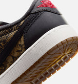 Air Jordan 1 Retro Low OG Laser Black And Varsity Red Grade School Lifestyle Shoe - Black/Varsity Red/Summit White