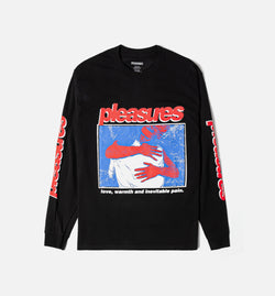 Pleasures P25F078- BLACK Embrace Mens Long Sleeve Shirt - Pigment
