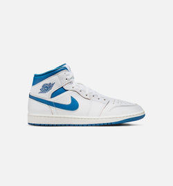 JORDAN FN5215-141
 Air Jordan 1 Mid SE Industrial Blue Mens Lifestyle Shoe - White/Industrial Blue/Sail Image 0