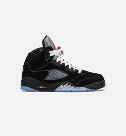 JORDAN HF3976-001
 Air Jordan 5 Retro Reimagined Grade School Lifestyle Shoe - Black/White/Metallic Silver/Fire Red Image 0