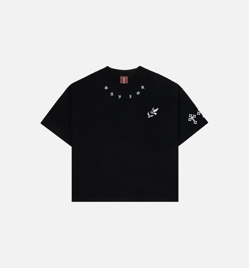 The Faith Mens Short Sleeve Shirt - Black/White