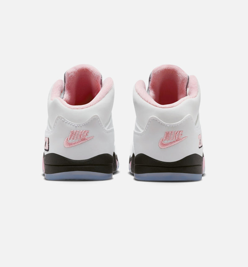 Air Jordan 5 Retro Medium Soft Pink Infant Toddler Lifestyle Shoe - White/Black/Medium Soft Pink Free Shipping