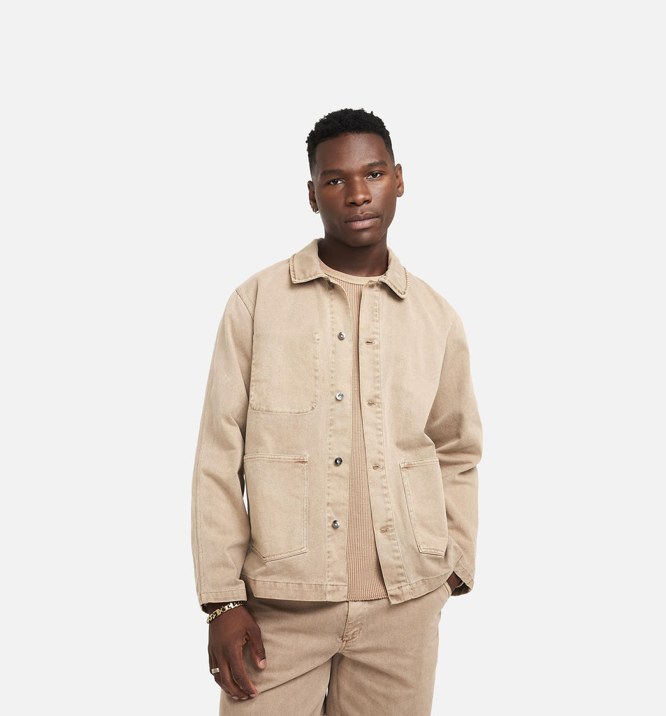 Nike FZ6573-200 NSW Life Button Up Mens Jacket - Brown