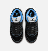 Air Jordan 5 Retro Black Carolina Preschool Lifestyle Shoe - Black/University Blue/White Free Shipping