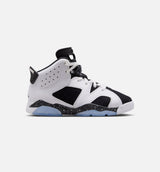 Air Jordan 6 Retro Black And White Preschool Lifestyle Shoe - White/Black