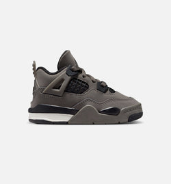 JORDAN IB4387-200
 Air Jordan 4 Retro Cave Stone And Black Infant Toddler Lifestyle Shoe - Cave Stone/Black/Moon Particle Image 0