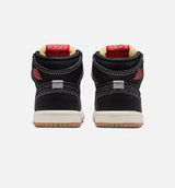 Air Jordan 1 Retro High OG Flight Club Infant Toddler Lifestyle Shoe - Black/Sail/Gum Medium Brown/University Red