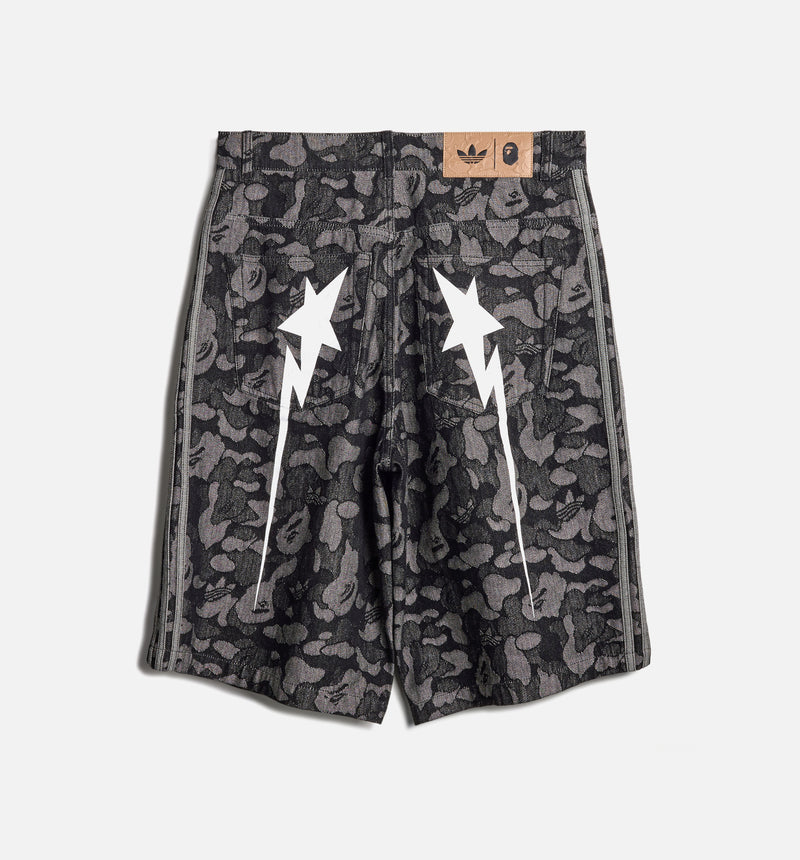 adidas KF4917 Bape Shark Denim Mens Short - Black – ShopNiceKicks.com