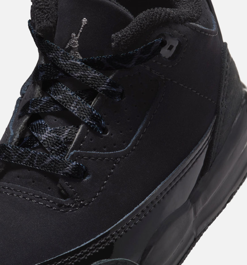 Air Jordan 3 Retro Black Cat Infant Toddler Lifestyle Shoe - Black/Dark Charcoal/Black Free Shipping