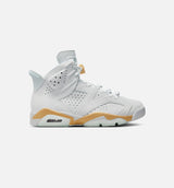 Air Jordan 6 Retro Pearl Womens Lifestyle Shoe - Pure Platinum/Glacier Blue/Metallic Gold