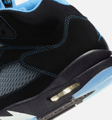 Air Jordan 5 Retro Black Carolina Mens Lifestyle Shoe - Black/University Blue/White