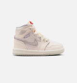 Air Jordan 1 Retro Sail High OG Infant Toddler Lifestyle Shoe - Sail/University Red/Pale Ivory/Coconut Milk/Phantom