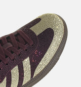 Samba OG Rhinestone Womens Lifestyle SHoe - Maroon/Gold