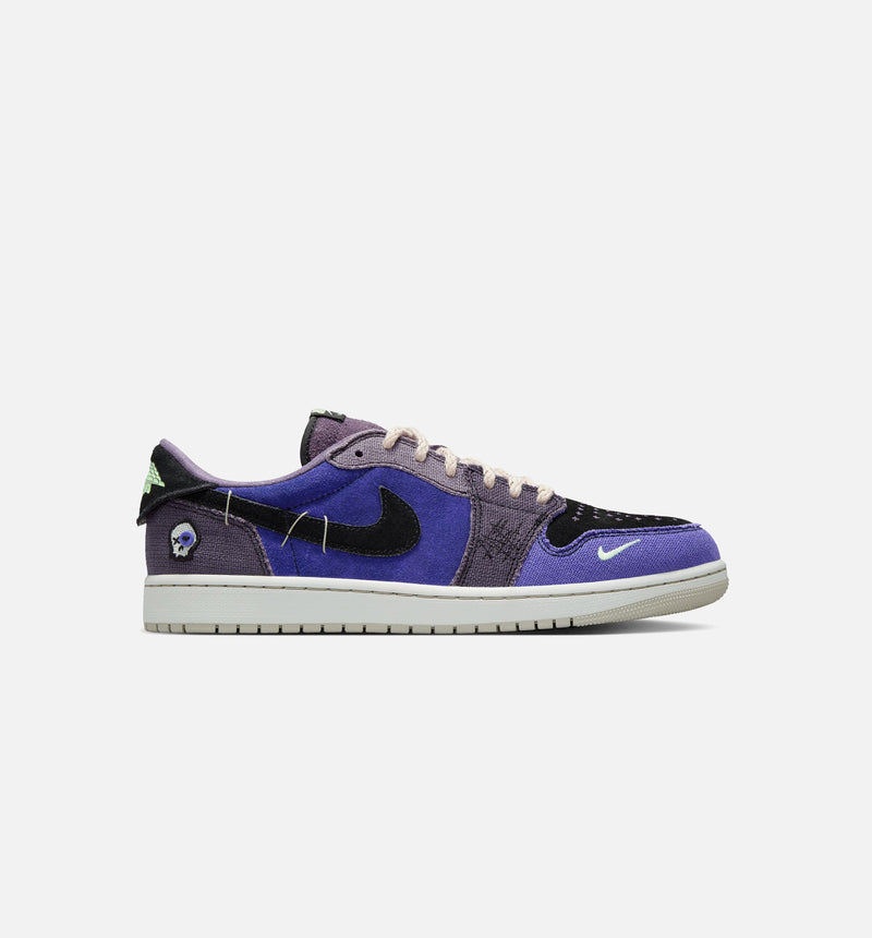 Air Jordan 1 Low OG Regency Purple and Dark Raisin Mens Lifestyle Shoe - Regency Purple/Vapor Green/Black/Dark Raisin/Daybreak/Light Silver