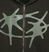 Studio Star Zip Up Mens Hoodie - Black