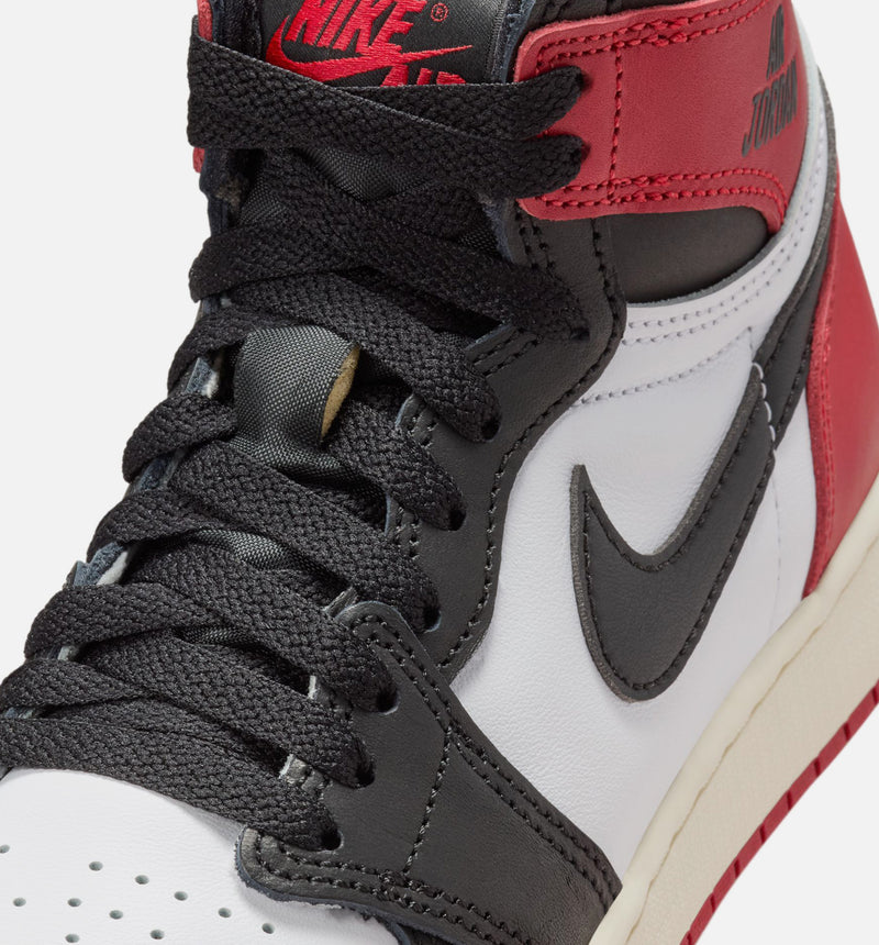 Air Jordan 1 Retro High OG Black Toe Grade School Lifestyle Shoe - White/Black/Varsity Red/Sail