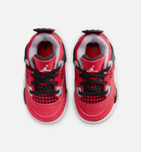 Air Jordan 4 Retro Toro Bravo Infant Toddler Lifestyle Shoe - Fire Red/White/Black/Cement Grey Free Shipping