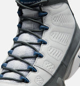 Air Jordan 9 Retro Flint Grey and French Blue Mens Lifestyle Shoe - White/French Blue/Flint Grey