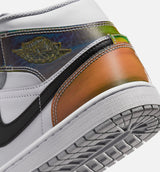 Air Jordan 1 Mid SE Mens Lifestyle Shoe - Black/White/Wolf Grey