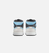 Air Jordan 1 Mid SE Mens Lifestyle Shoe - Summit White/Blue Chill/Black
