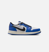 Air Jordan 1 Low Game Royal Grade School Lifestyle Shoe - White/Game Royal/Sail/Black